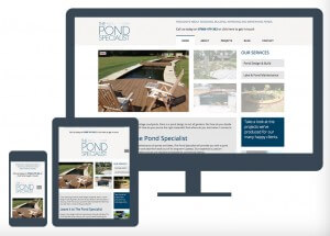 Landscaping the future with logo design and web design for The Pond Specialist