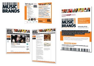 logo, website and marketing design for Music Week Conference